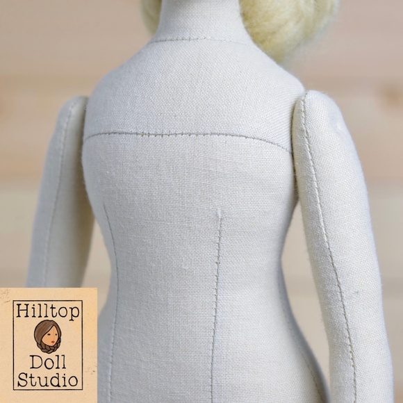 Fabric Doll "Gail" Handcrafted Textile Cloth Heirloom Primitive Doll - Picture 10 of 14